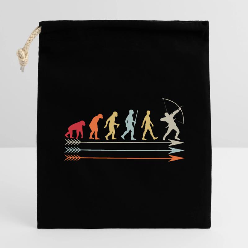 Evolution to Archer: Colorful Bowman Path Closable cotton gift bag (14x20cm)