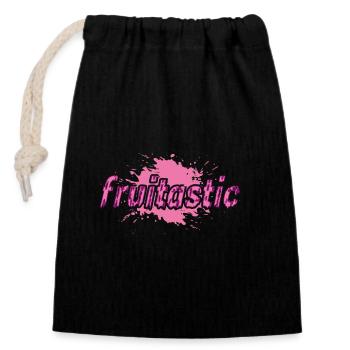 fruitastic claim fresh splash pink - Closable cotton gift bag (14x20cm) - black - Front