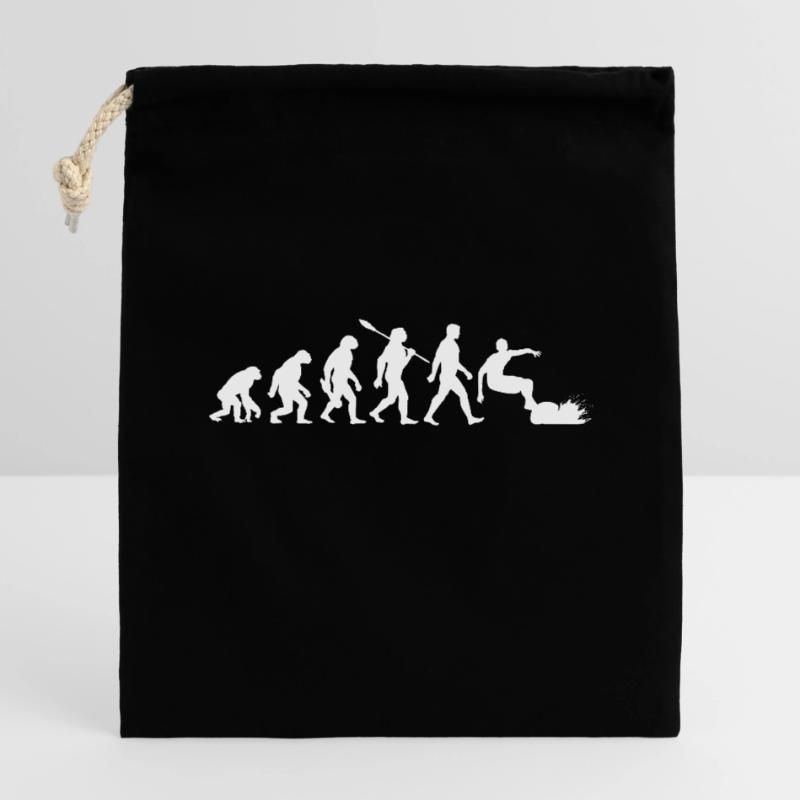Evolution Surfing - Surfer Surfboard Closable cotton gift bag (14x20cm)