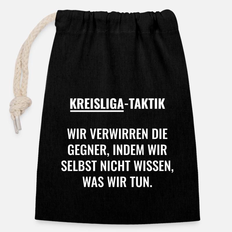 Wir verwirren die Gegner - Verschließbarer Geschenkbeutel aus Baumwolle (14x20cm) - Schwarz