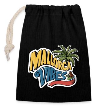 Mallorca Vibes 2024 - Closable cotton gift bag (14x20cm) - black - Front