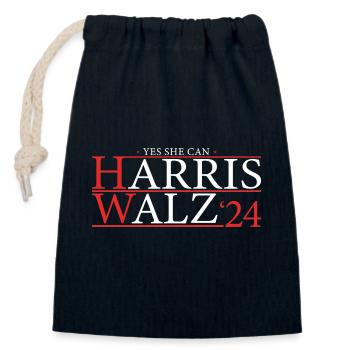 Kamala Walz 2024 - Kamala für die Präsidentin - Verschließbarer Geschenkbeutel aus Baumwolle (14x20cm) - Navy - Vorne