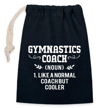 Turner Leichtathletik Gymnastik - Verschließbarer Geschenkbeutel aus Baumwolle (14x20cm) - Navy - Vorne