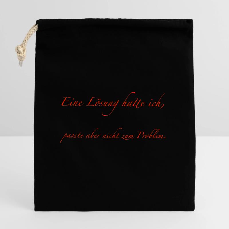 J’avais une solution Sac cadeau en coton avec cordon (14 x 20 cm)