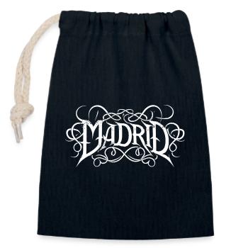 Madrid Heavy Metal Headbanger Typografie - Verschließbarer Geschenkbeutel aus Baumwolle (14x20cm) - Navy - Vorne