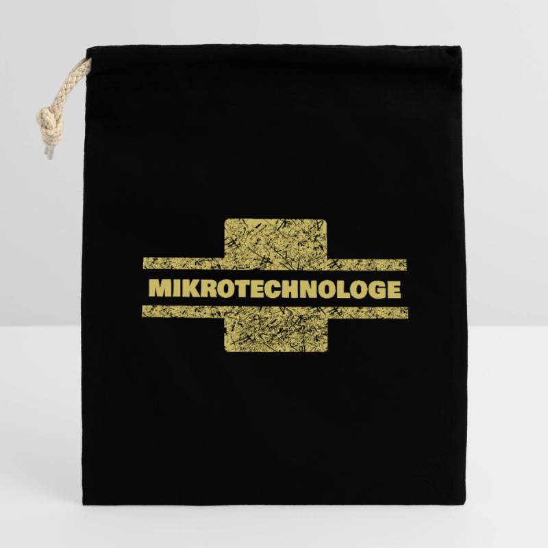 Microtechnologist Closable cotton gift bag (14x20cm)