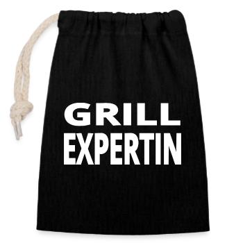 Griller - Sac cadeau en coton avec cordon (14 x 20 cm) - noir - Devant