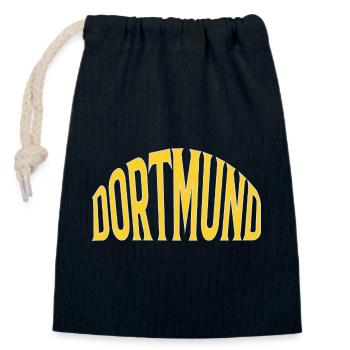 Dortmund - Sac cadeau en coton avec cordon (14 x 20 cm) - bleu marine - Devant