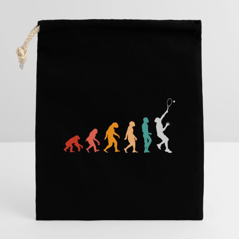 Tennis Evolution Closable cotton gift bag (14x20cm)
