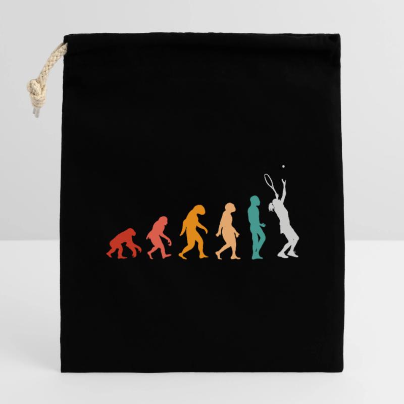 Tennis Evolution Closable cotton gift bag (14x20cm)