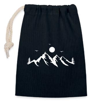 Mountains - Closable cotton gift bag (14x20cm) - navy - Front