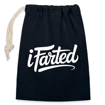 J’ai pété - Logo Funny Gen Alpha - Sac cadeau en coton avec cordon (14 x 20 cm) - bleu marine - Devant