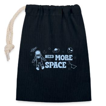 Need More Space – Lustiger Weltraum Spruch - Verschließbarer Geschenkbeutel aus Baumwolle (14x20cm) - Navy - Vorne