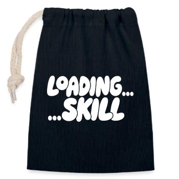 Loading Screen Skill Aesthetics - Closable cotton gift bag (14x20cm) - navy - Front