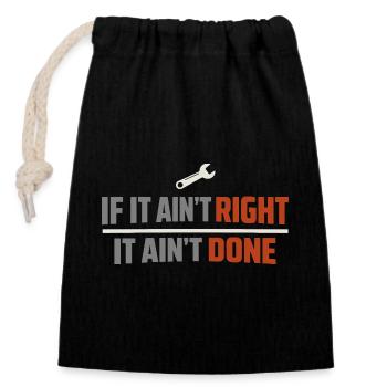 Blue Collar Lifestyle Blue Collar Pride Working - Closable cotton gift bag (14x20cm) - black - Front