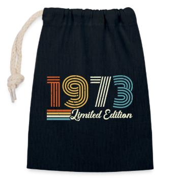 53rd birthday 1973 Born 1973 - Closable cotton gift bag (14x20cm) - navy - Front