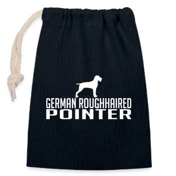 GERMAN ROUGHHAIRED POINTER Dog breed Wilsigns - Closable cotton gift bag (14x20cm) - navy - Front