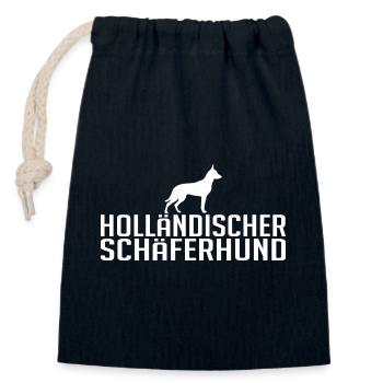 Holländischer Schäferhund Hunderasse Hund Wilsigns - Verschließbarer Geschenkbeutel aus Baumwolle (14x20cm) - Navy - Vorne