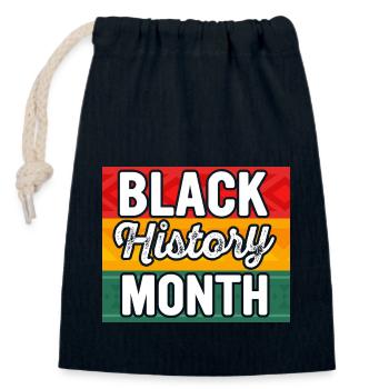 Black History Month Black History - Verschließbarer Geschenkbeutel aus Baumwolle (14x20cm) - Navy - Vorne