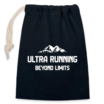 Ultra Running - Beyond Limits - Closable cotton gift bag (14x20cm) - navy - Front