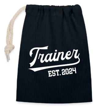 Trainer 2024 Trainerschein Teamtrainer Lizenz - Verschließbarer Geschenkbeutel aus Baumwolle (14x20cm) - Navy - Vorne