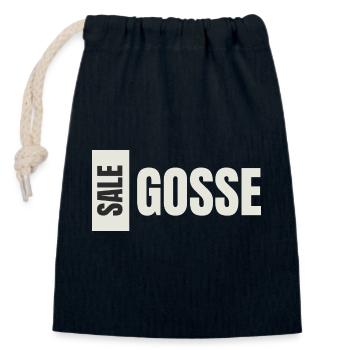 Dirty kid - Closable cotton gift bag (14x20cm) - navy - Front