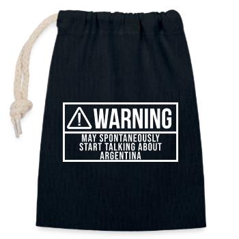 Argentine - Sac cadeau en coton avec cordon (14 x 20 cm) - bleu marine - Devant