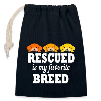 Hund Rettung Tierrechte Tierrettung Tierheim - Verschließbarer Geschenkbeutel aus Baumwolle (14x20cm) - Navy - Vorne