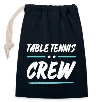 Table Tennis Crew - Verschließbarer Geschenkbeutel aus Baumwolle (14x20cm) - Navy - Vorne