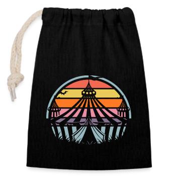 Circus - Closable cotton gift bag (14x20cm) - black - Front