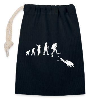 Illustration der Evolution des menschlichen Fortschritts - Verschließbarer Geschenkbeutel aus Baumwolle (14x20cm) - Navy - Vorne