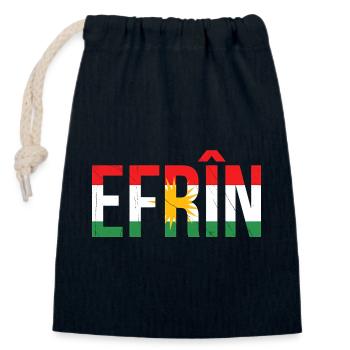 Kurdistan Kurden Friedenssymbol mit Nationalflagge - Verschließbarer Geschenkbeutel aus Baumwolle (14x20cm) - Navy - Vorne