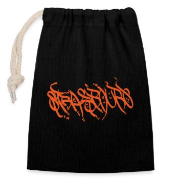 Strasbourg Street Art Souvenir - Closable cotton gift bag (14x20cm) - black - Front