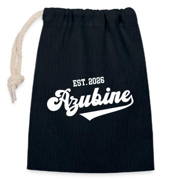 Stagiaire fondé en 2026 Début de l’apprentissage stagiaire - Sac cadeau en coton avec cordon (14 x 20 cm) - bleu marine - Devant