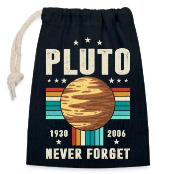 pluto vergiss nie Grafik - Verschließbarer Geschenkbeutel aus Baumwolle (14x20cm) - Navy - Vorne