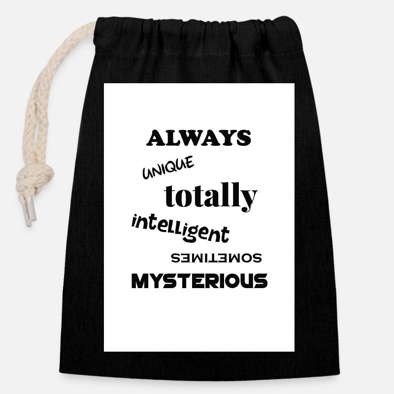 Autism - Closable cotton gift bag (14x20cm) - black