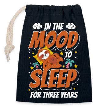 Chill tired Leisurely - Closable cotton gift bag (14x20cm) - navy - Front