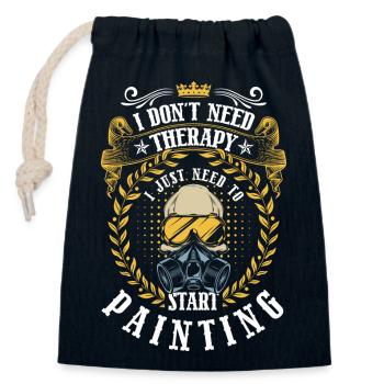 Artist Spray Can Color Painter - Closable cotton gift bag (14x20cm) - navy - Front