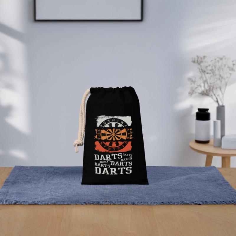 Fléchettes, jeu de fléchettes, jeu de fléchettes, fléchettes, joueurs de fléchettes Sac cadeau en coton avec cordon (14 x 20 cm)