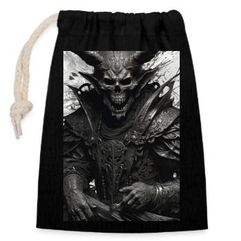 Demon - Closable cotton gift bag (14x20cm) - black - Front