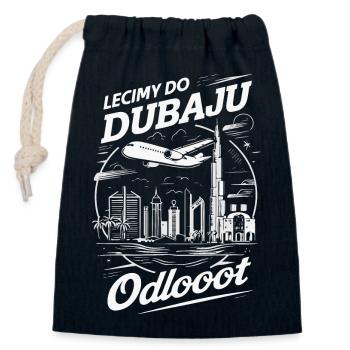 Liebe Freunde, wir fliegen nach Dubai - odlooot, dj, Dubai - Verschließbarer Geschenkbeutel aus Baumwolle (14x20cm) - Navy - Vorne