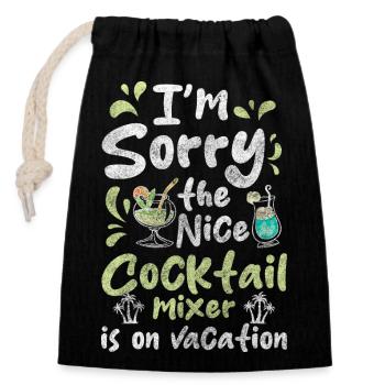 Blender Bottle Holiday - Closable cotton gift bag (14x20cm) - black - Front