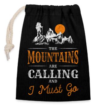 Grimpeur Nature Homme Objectif Santé - Sac cadeau en coton avec cordon (14 x 20 cm) - noir - Devant
