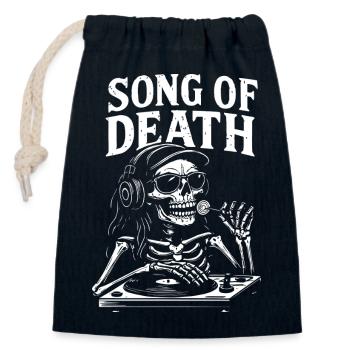 Song of Death Skeleton DJ - Closable cotton gift bag (14x20cm) - navy - Front