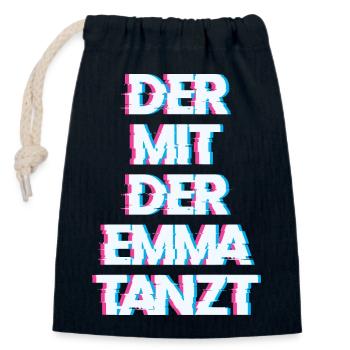 Hardtekk Tekk - Sac cadeau en coton avec cordon (14 x 20 cm) - bleu marine - Devant