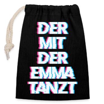 Hardtekk Tekk - Closable cotton gift bag (14x20cm) - black - Front