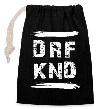 Village Kid - Sac cadeau en coton avec cordon (14 x 20 cm) - noir - Devant