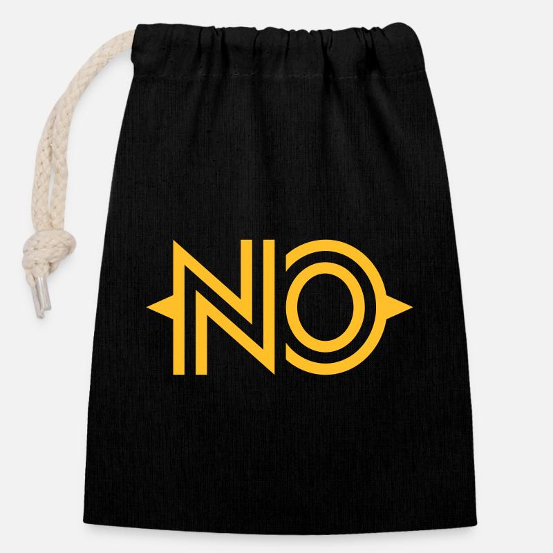 NO - Sac cadeau en coton avec cordon (14 x 20 cm) - noir