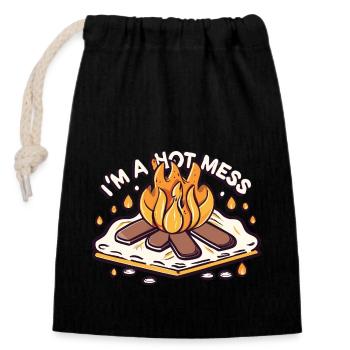 SMORES-Seduction - More is always better - Closable cotton gift bag (14x20cm) - black - Front
