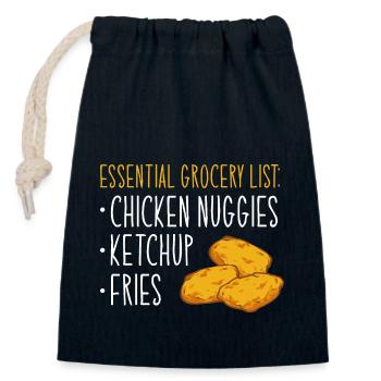 Chicken Nugget Lover Chicken Nuggets - Closable cotton gift bag (14x20cm) - navy - Front